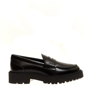 HOGAN - Stylish Black Leather Moccasins for Trendy Feet