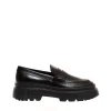 HOGAN - Stylish Black Leather Moccasins for Every Occasion