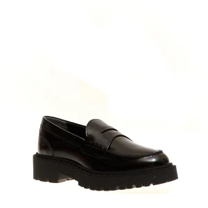 HOGAN - Stylish Black Leather Moccasins for Trendy Feet