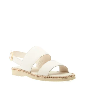 HOGAN - Stylish White Leather Flat Sandals for Women