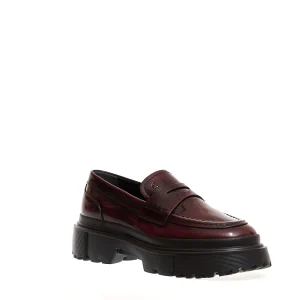 HOGAN - Tank Moccasin: Elegant Burgundy Leather Shoes