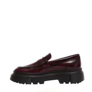 HOGAN - Tank Moccasin: Elegant Burgundy Leather Shoes