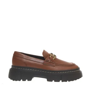 Hogan - Tank Moccasin: Stylish Tan Leather Shoes with Buckle