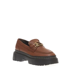 Hogan - Tank Moccasin: Stylish Tan Leather Shoes with Buckle