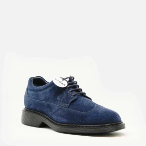 Hogan: Eleganti lace-up in camoscio blu con dettagli unici