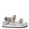kira sport sandalo argento con pietre