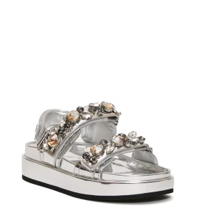 kira sport sandalo argento con pietre