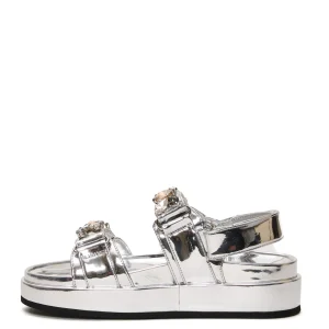 kira sport sandalo argento con pietre