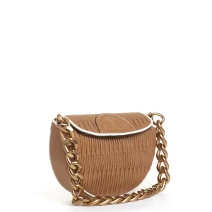 Mini sella pelle cappuccino