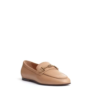mocassino fibbia pelle beige