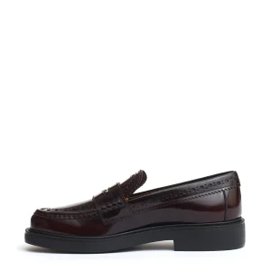 mocassino inglese pelle bordeaux