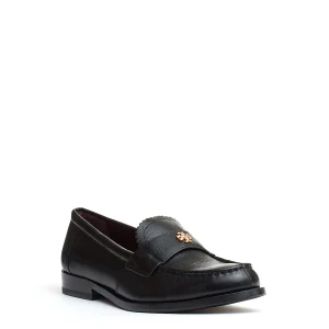 mocassino nero con logo