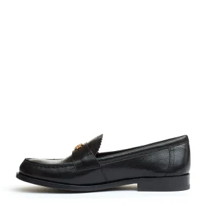mocassino nero con logo