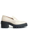 mocassino pelle beige fondo in gomma