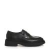 mocassino pelle nero con borchia