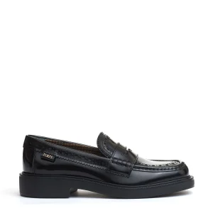 mocassino pelle spazzolata inglese nero