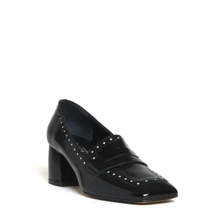 mocassino tacco 5 cm nero