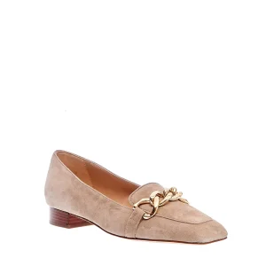 Moccasin Heel 30mm: Scarpe Suede Beige da Sorelle Perego