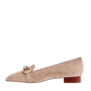 Moccasin Heel 30mm: Scarpe Suede Beige da Sorelle Perego