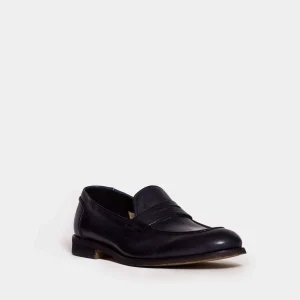 Moccasin in washed blue leather: Sorelle Peregò