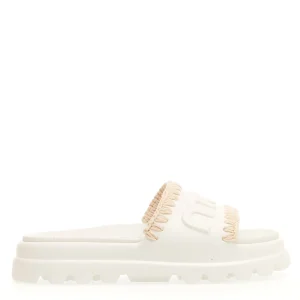 MOU - Eva slide: scarpe trendy in gomma bianca