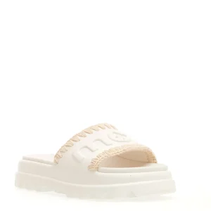 MOU - Eva slide: scarpe trendy in gomma bianca