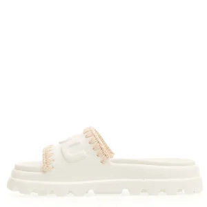 MOU - Eva slide: scarpe trendy in gomma bianca