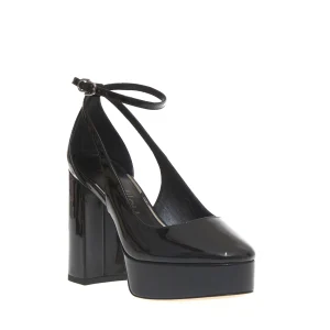 NINALILOU - Elegant platform pumps in black patent leather