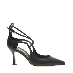 NINALILOU - Eleganti décolleté in pelle nera T.75