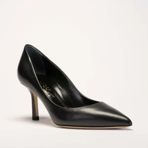 NINALILOU - Eleganti pump in pelle nera con tacco 75 mm