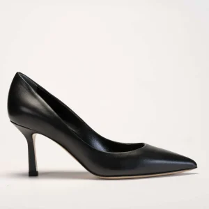 NINALILOU - Eleganti pump in pelle nera con tacco 75 mm
