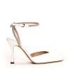 NINALILOU - Eleganti slingback avorio con cinturino di strass