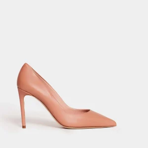 NINALILOU - Scarpe con tacco 90 mm in pelle color tan