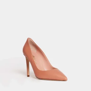NINALILOU - Scarpe con tacco 90 mm in pelle color tan