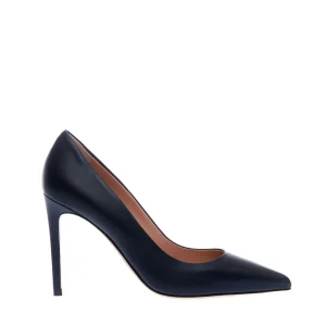 NINALILOU - Scarpe eleganti in pelle blu notte, tacco 90 mm