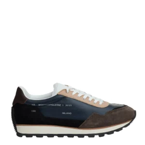 running 86er camoscio pelle nero blu tortora
