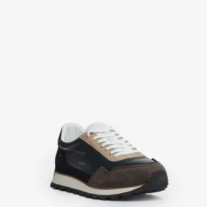 running 86er camoscio pelle nero blu tortora