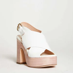 Sandal Crossing: Elegant White Patent Leather Shoes by AGL