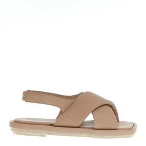 Sandali in pelle nude di Patrizia Bonfanti