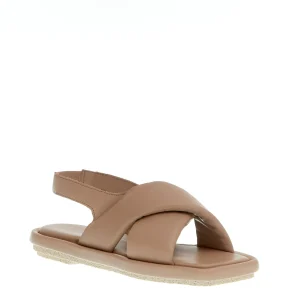 Sandali in pelle nude di Patrizia Bonfanti