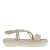 Sandali zeppa bassa in pelle beige: scopri Patrizia Bonfanti