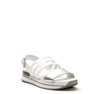 Sandalia H222 in pelle bianca: eleganza e comfort