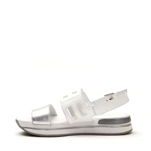 Sandalia H222 in pelle bianca: eleganza e comfort