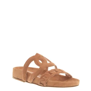 sandalo fusbet in camoscio beige