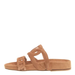 sandalo fusbet in camoscio beige