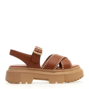 Sandalo Hogan H644: eleganza e resistenza in pelle cuoio