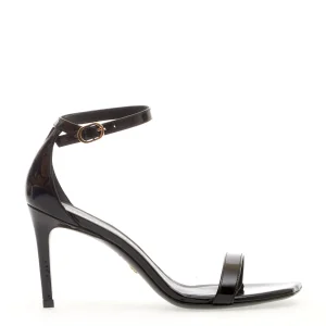 Sandalo nero vernice tacco 85 mm: eleganza e stile