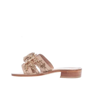 Scarpa slipper con coralli e stella marina in bronzo