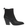 Scarpe ASH - camperos in pelle nera con tacco 70 mm