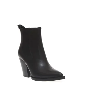 Scarpe ASH - camperos in pelle nera con tacco 70 mm